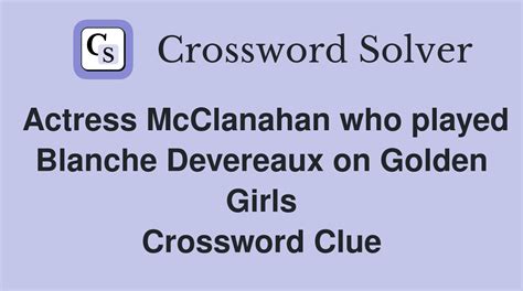 actress mcclanahan crossword clue|actress mcclanahan crossword puzzle.